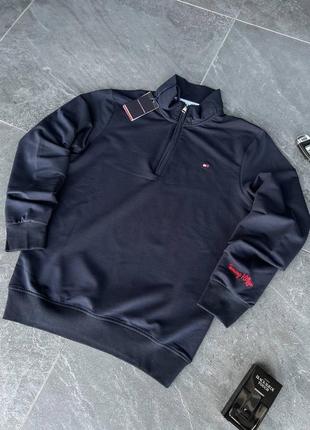 Свитшот с замком tommy hilfiger синий2 фото