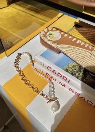 Намисто з натуральних і барочних річкових перлів