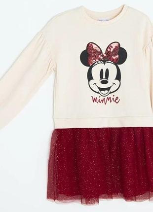 Красивое платье платье для детки "minnie mouse" мики маус h&amp;m (сша)1 фото