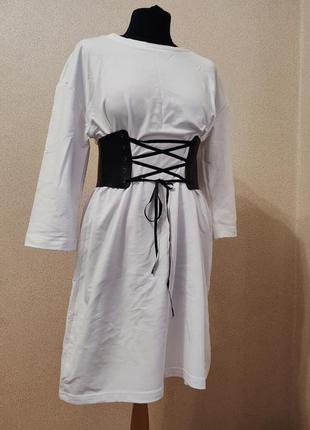 Нереально круте плаття балахон з корсетом2 фото