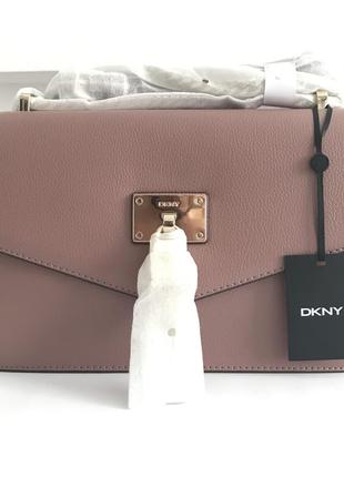 Сумка шкіряна dkny elissa flap shoulder bag r1338281 оригінал leather4 фото