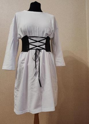 Нереально крутое платье балахон с корсетом