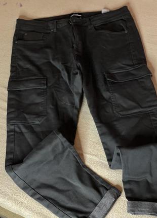 Мужские брюки джоггеры / джинсы (надевали пару раз) размер 32/34 или л/мин1 фото