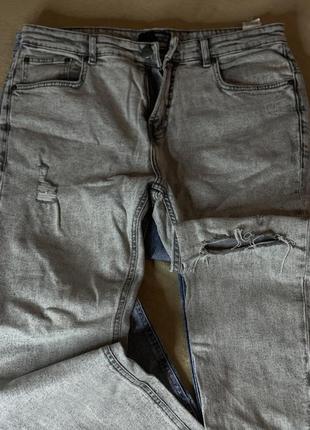 Мужские брюки джоггеры / джинсы (надевали пару раз) размер 32/34 или л/мин3 фото