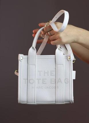 Сумка jacobs tote bag mini white8 фото