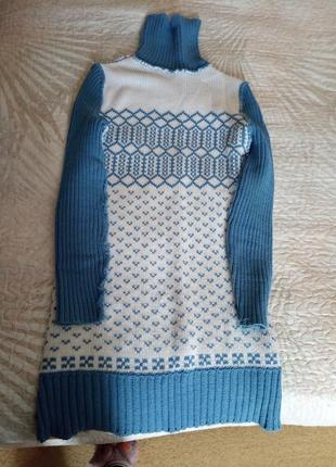 Туника,свитер, теплый вязаный, как новый3 фото