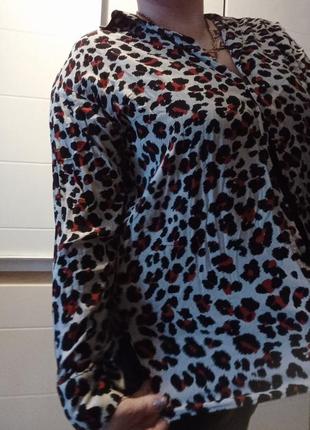 Рубашка леопард,анималистичный принт р 524 фото
