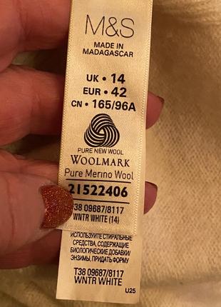 Свитер, гольф, водолазка,marks&amp;spenser, 💯 мериносовая шерсть!5 фото