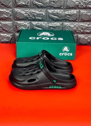 Крокси crocs шлёпанцы чёрные крокс2 фото