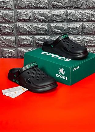 Крокси crocs шлёпанцы чёрные крокс1 фото
