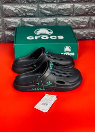 Кроксы чёрные crocs пенные крокс6 фото