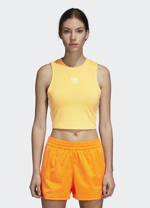 Жіноча майка adidas адідас жовта спортивна майка спортивний топ майка crop dh31692 фото