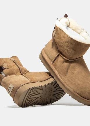 Ugg classic mini bailey bow (замша, овчина)