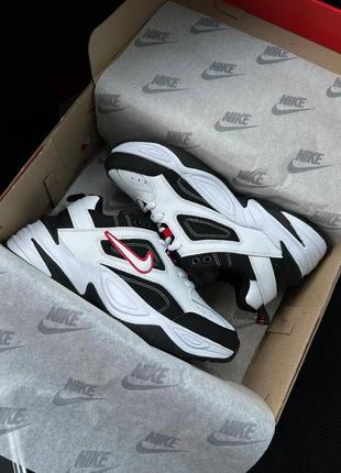 Чоловічі кросівки nike m2k tekno fleece / найк / утеплені / зимові / взуття / шкіра, фліс / чорні, білі, сірі