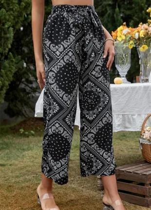 Стильные летние широкие брюки