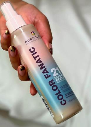 Бестселер багатофункціональний незмивний спрей pureology color fanatic multi-purpose hair spray