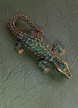🐊брошь/булавка/кулон крокодил