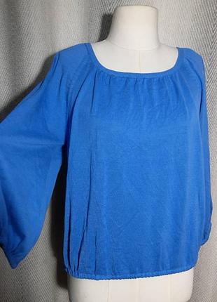 Шовк/котон трикотажна жіноча блузка, натуральна шовкова блуза кофта об'ємний рукав підійде для вагітних