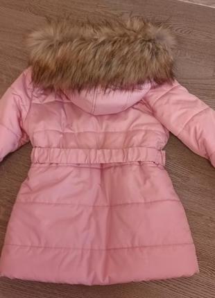 Куртка бемби зимняя р.128-134 флис2 фото
