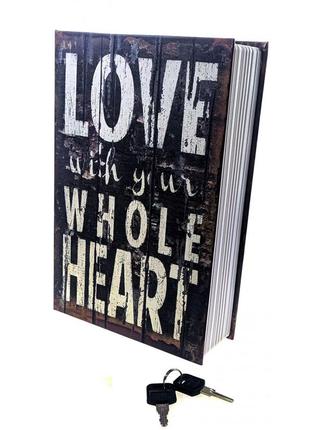 Книга-сейф "love with your whole heart" (24,5*16*5,5 см)