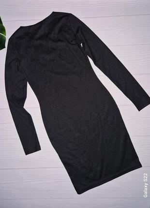 Черное платье-футляр с кольцами р.42-444 фото