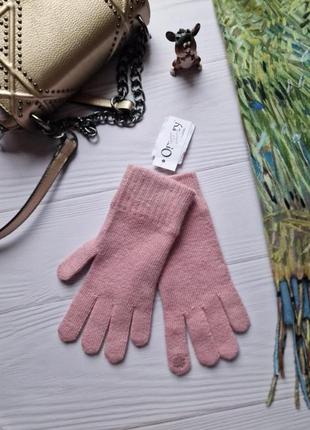 Варежки рукавички рожеві сенсорні ангорові