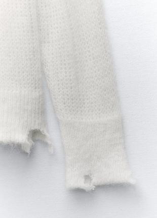Вовняне-альпаковий трикотажний светер zara нова колекція ,светер zara ,хіт сезону8 фото