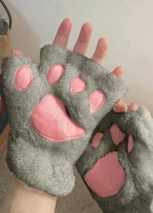 Митенки / женские перчатки / перчатки с полупальцами / открытыми пальцами