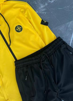 Спортивный костюм stone island желтый7 фото