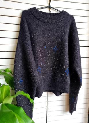 Тёплый брендовый новый свитер в звезды