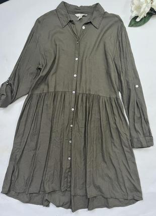 Коротке плаття з повітряної тканини з суміші льону та бавовни. h&m4 фото