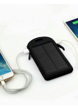 Портативний зарядний power bank solar 30000 mah на сонячній батареї | powerbank4 фото