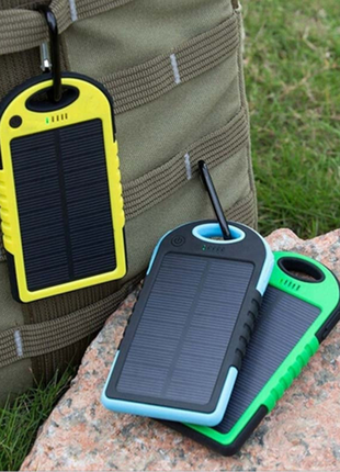 Портативний зарядний power bank solar 30000 mah на сонячній батареї | powerbank5 фото