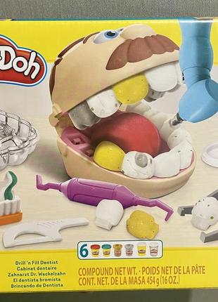 Плей к пластилин зубастик стоматолог play doh