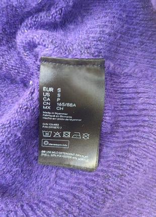 Базовий фіолетовий теплий оверсайз светр/джемпер з об'ємними рукавами h&m7 фото