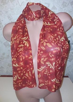 Тонкий легкий шарф р. 140/37-38 см.+-