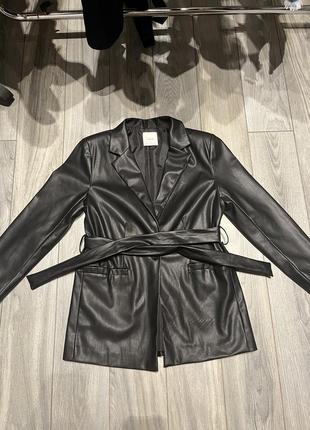 Жакет пиджак кожаный эко