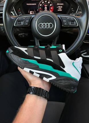 Мужские кроссовки adidas niteball black green 44-45