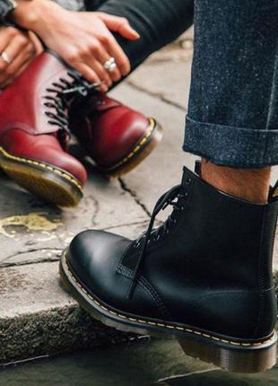 Черевики dr.martens 1460 navy smooth dm10072 0 ( розмір) сині. мартенси, docs8 фото