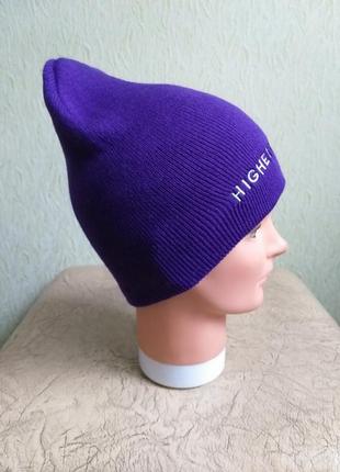 Шапка лопата. зимняя шапочка. сиреневый, неоновый, фиолетовый, белый.