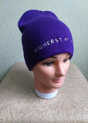 Шапка лопата. зимняя шапочка. сиреневый, неоновый, фиолетовый, белый.