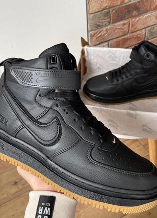 Зимові чоловічі термо  nike air force 1 gore-tex black\brown 2