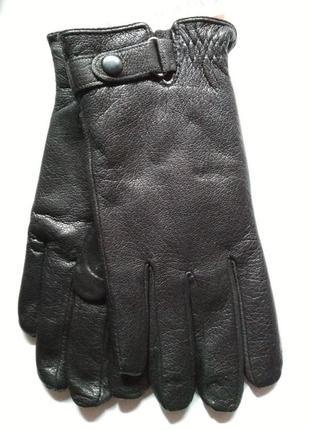 Рукавицы мужские, кожаные, зимние, на махре, размер 10,5 хорошее качество, длина -24см2 фото