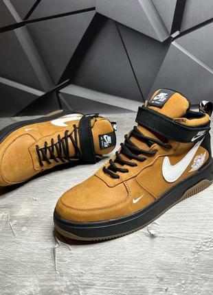 Зимові високі кросівки/спортивні черевики standard nike із натуральної шкіри, мужские кожаные зимние ботинки/кроссовки