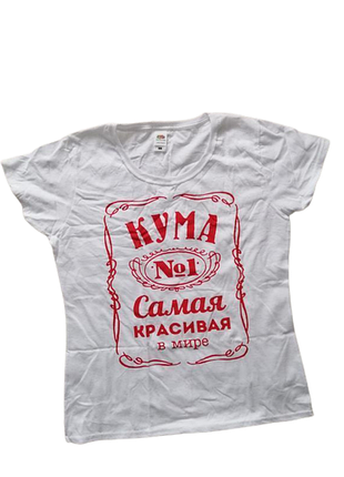 Футболка женская fruit of the loom l с принтом куми