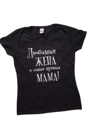Нова жіноча футболка з принтом fruit of the loom m
