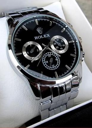 Мужские кварцевые часы rolex (ролекс)💛🤍boss(босс)💛