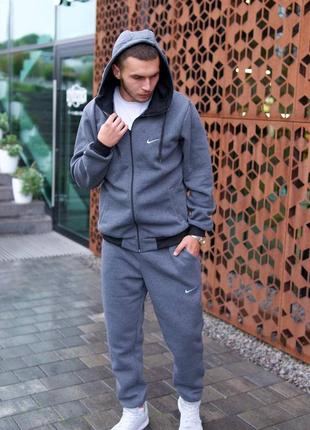 Чоловічий спортивний костюм теплий на флісі nike