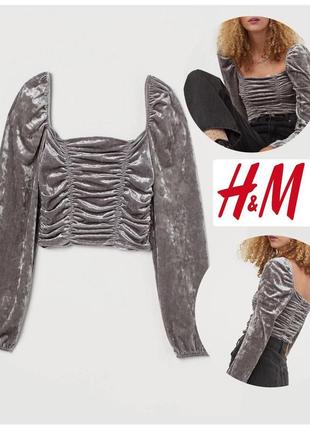 Топ велюровый h&amp;m