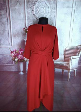 Платье невероятно крутое крупнобритание / платье красно-кораллового цвета1 фото